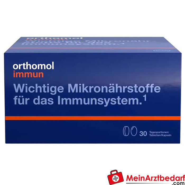 Orthomol Immun - 含维生素 C、维生素 D 和锌 - 片剂/胶囊，30 粒。