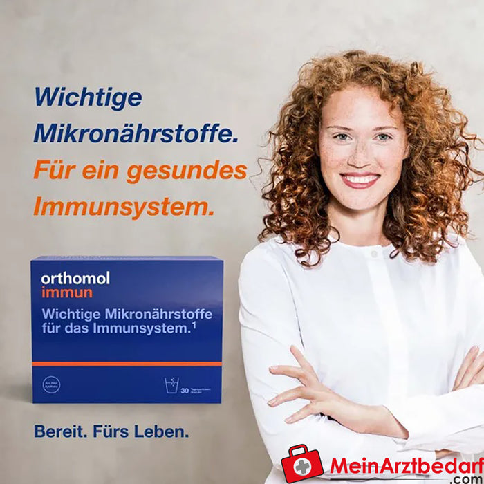 Orthomol Immun - Nahrungsergänzung mit Vitamin C, Vitamin D und Zink - Granulat, 30 St.