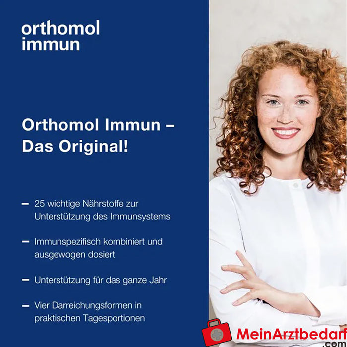 Orthomol Immun - integratore alimentare con vitamina C, vitamina D e zinco - granuli, 30 pz.