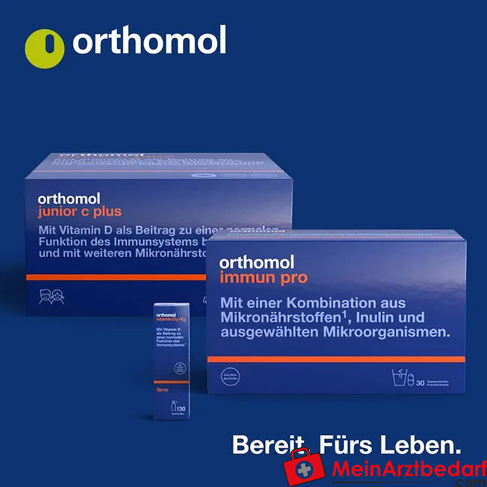 Orthomol Immun - 含维生素 C、维生素 D 和锌的食品补充剂 - 颗粒剂，30 件。