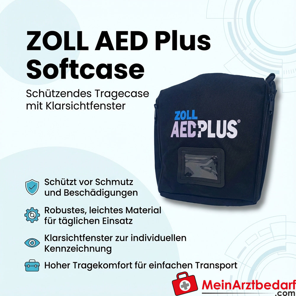 Miękkie etui ochronne ZOLL AED Plus z przezroczystym okienkiem, czarne