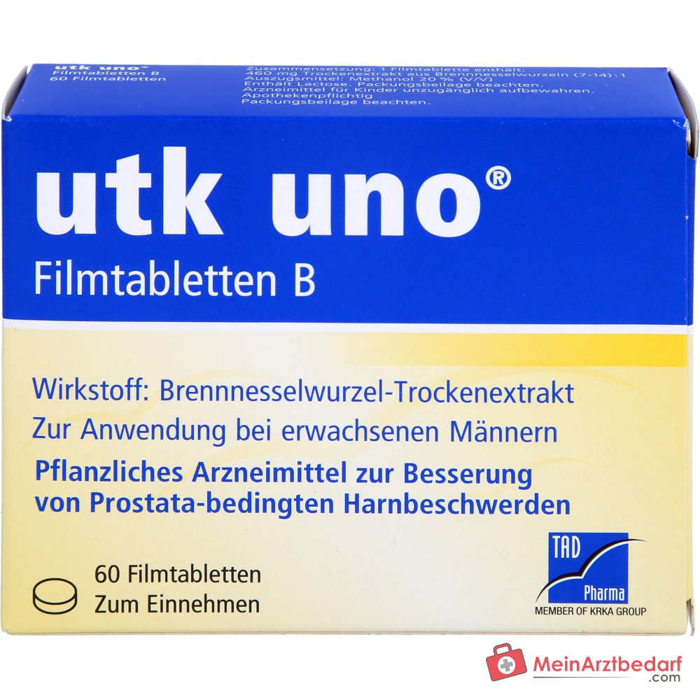 TAD Pharma utk uno Brennnesselwurzel-Trockenextrakt Filmtabletten, 120 St.