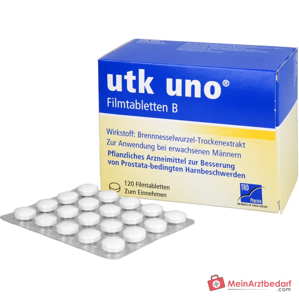 TAD Pharma utk uno Brennnesselwurzel-Trockenextrakt Filmtabletten, 120 St.