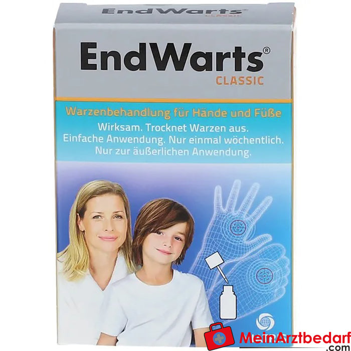 EndWarts CLASSIC: Lösung mit Ameisensäure gegen Warzen und Dornwarzen, Warzenbehandlung für Hände und Füße