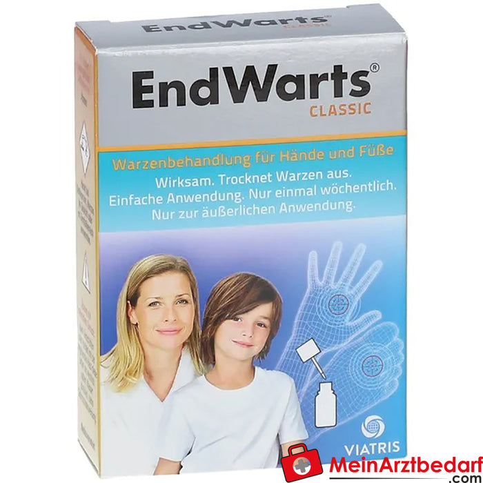 EndWarts CLASSIC: Solución con ácido fórmico contra verrugas y verrugas plantares, 3ml