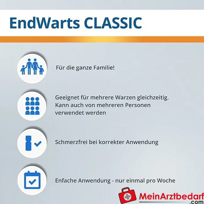 EndWarts CLASSIC: Solution with formic acid against warts and plantar warts, 3ml