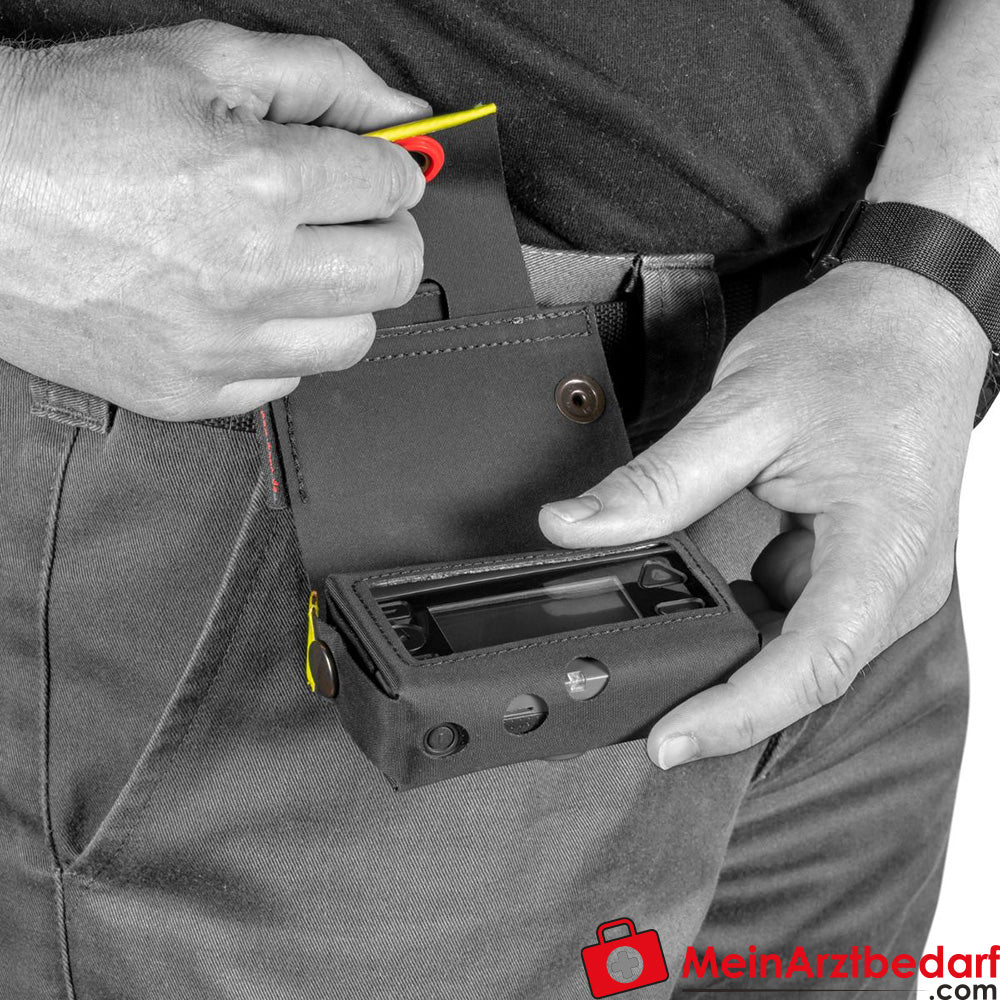 PAX Melderholster Gürtelholster für Swissphone QUADX35, BOSS 925/935 und Airbus P8ger, Kipp-Öffnung, Maße ab 6,5–11×3 cm