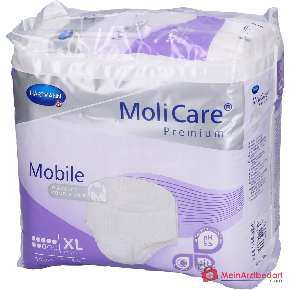MoliCare Premium Mobile 8 kropli majtki jednorazowe XL, 56 szt.