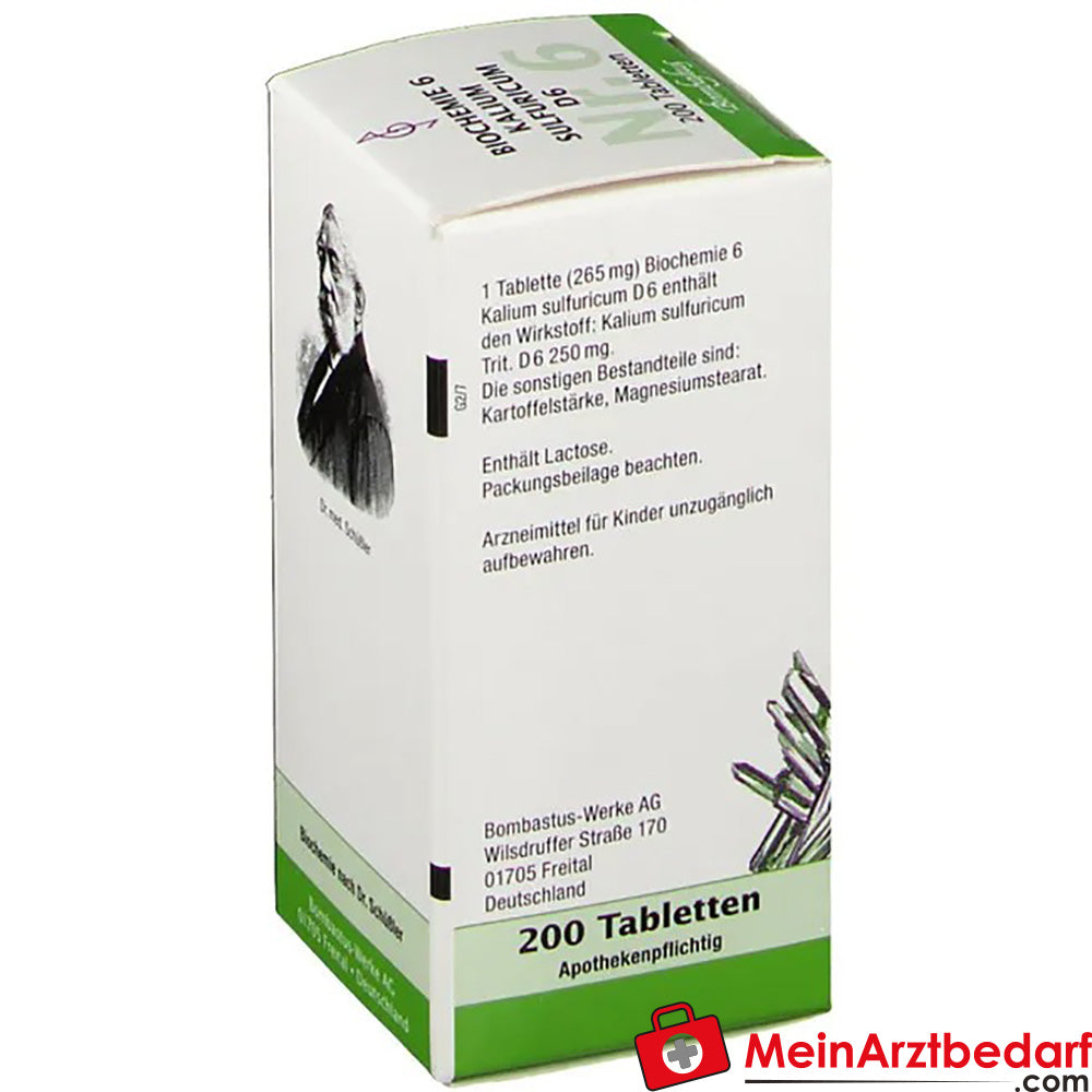 Bombastus Biochemie 6 Kalium sulfuricum D 6 Tabletten.
