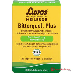 Luvos Heilerde Bio Bitterquell Plus Calcium / Artischocke / Pfefferminze / Löwenzahnwurzel / Heilerde Kapseln, 30 St..