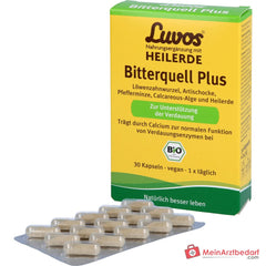 Luvos Heilerde Bio Bitterquell Plus Calcium / Artischocke / Pfefferminze / Löwenzahnwurzel / Heilerde Kapseln, 30 St..