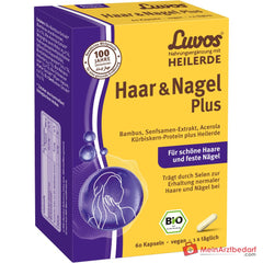 Luvos Heilerde Bio Haar & Nagel Plus Selen / Vitamin C Kapseln, 60 St..