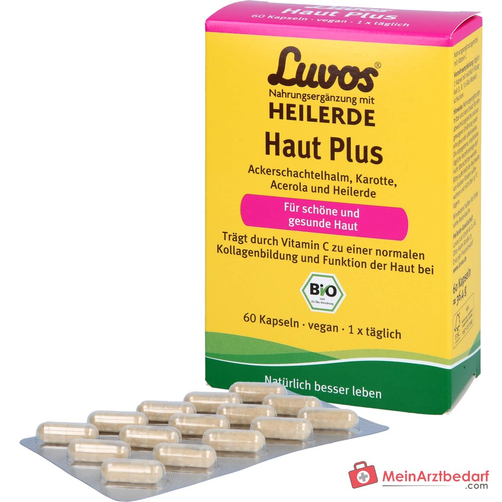 Luvos Heilerde Bio Haut Plus Vitamin C / Silizium / Piperin Kapseln, 60 St..