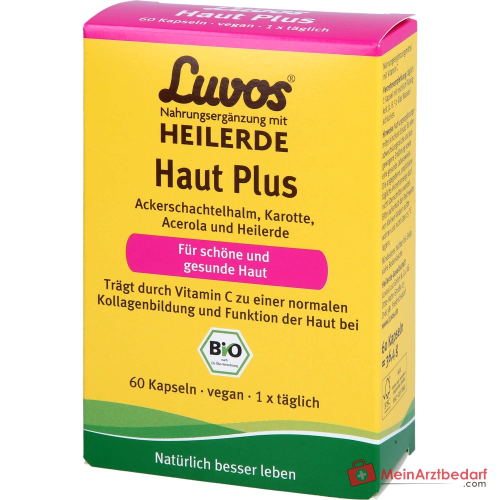 Luvos Heilerde Bio Haut Plus Vitamin C / Silizium / Piperin Kapseln, 60 St..