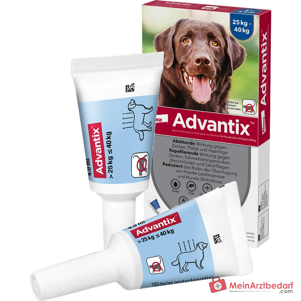 Advantix Spot-on Perro 25-40 kg Imidacloprid y Permetrina 4 x 4 ml