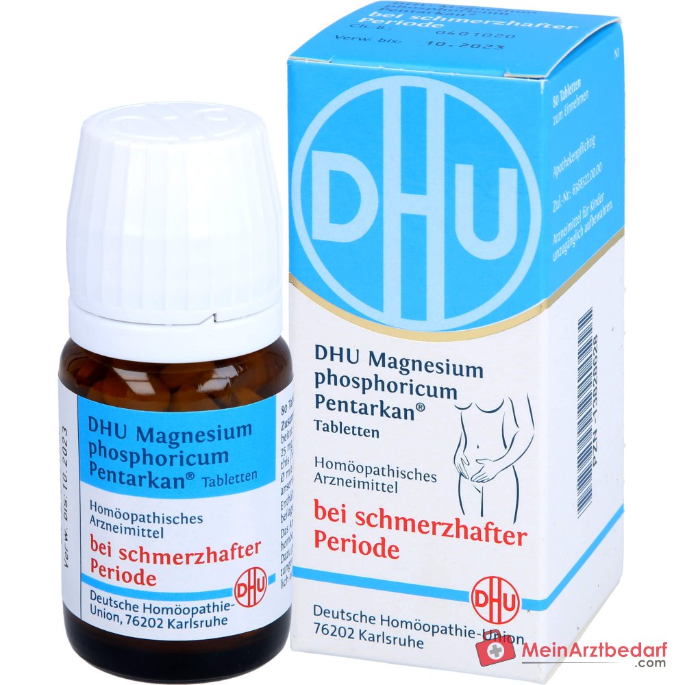 DHU Magnesium phosphoricum Pentarkan Magnesium phosphoricum / Chamomilla / Colocynthis / Potentilla anserina / Aesculus Tabletten, 80 St.