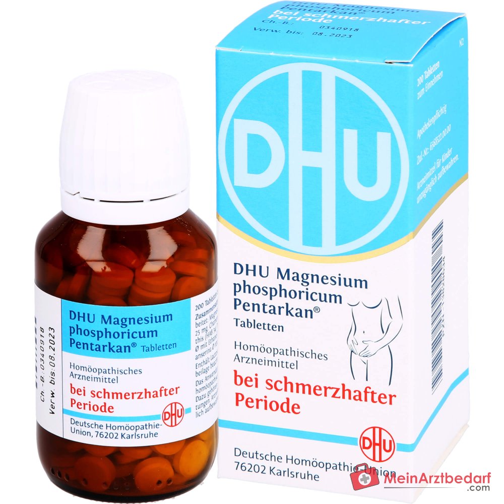 DHU Magnesium phosphoricum Pentarkan Magnesium phosphoricum / Chamomilla / Colocynthis / Potentilla anserina / Aesculus Tabletten, 80 St.