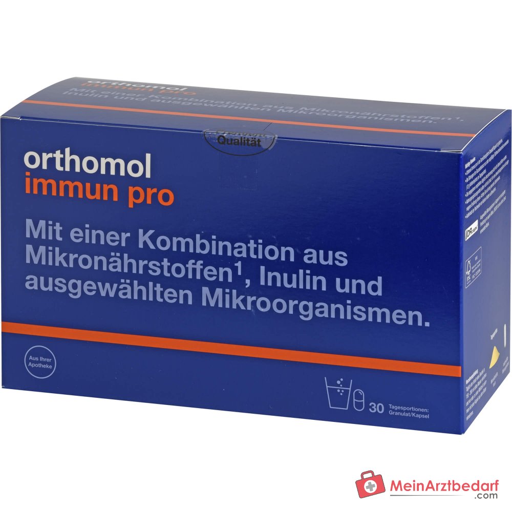 Orthomol Immun pro Granulat mit Kapseln, 30 Stück.