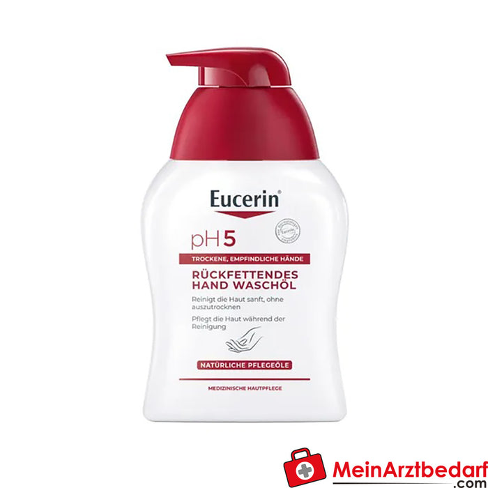 Eucerin® pH5 Hand Wash Oil|Limpeza relubrificante para mãos sensíveis, secas e stressadas, 250ml