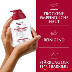 Eucerin® pH5 Hand Waschöl|Rückfettende Reinigung für empfindliche, trockene und strapazierte Hände, 250ml.
