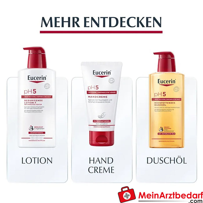Eucerin® pH5 Hand Waschöl|Rückfettende Reinigung für empfindliche, trockene und strapazierte Hände, 250ml
