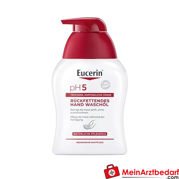 Eucerin® pH5 Aceite Limpiador de Manos|Limpiador lubricante para manos sensibles, secas y estresadas, 250ml