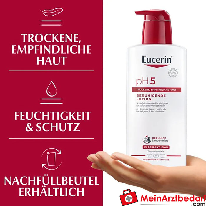 Eucerin® pH5 Lotion - lenisce le pelli stressate, sensibili e secche e le rende più resistenti.