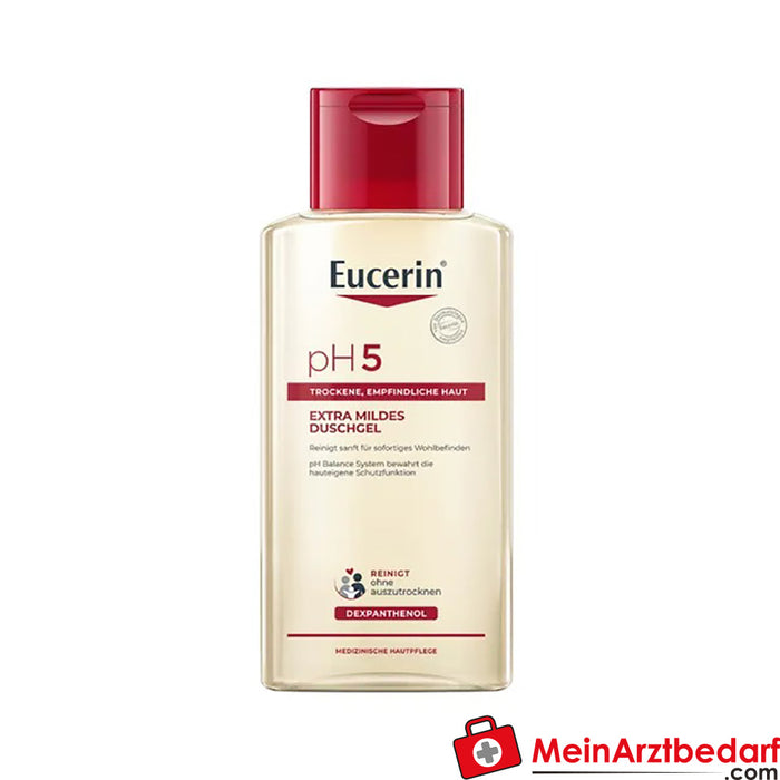 Eucerin® pH5 Gel douche|Nettoyant sans savon pour peaux sèches et abîmées, 200ml
