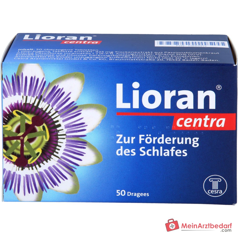 Lioran centra comprimidos medicamento a base de plantas para aliviar el estrés nervioso y favorecer el sueño