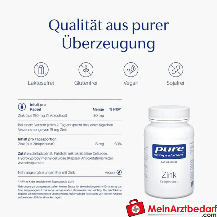 Pure Encapsulations® Zinc Picolinato de Zinco