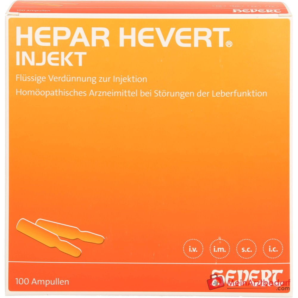Ampułki Hevert Hepar Injekt, 100 sztuk