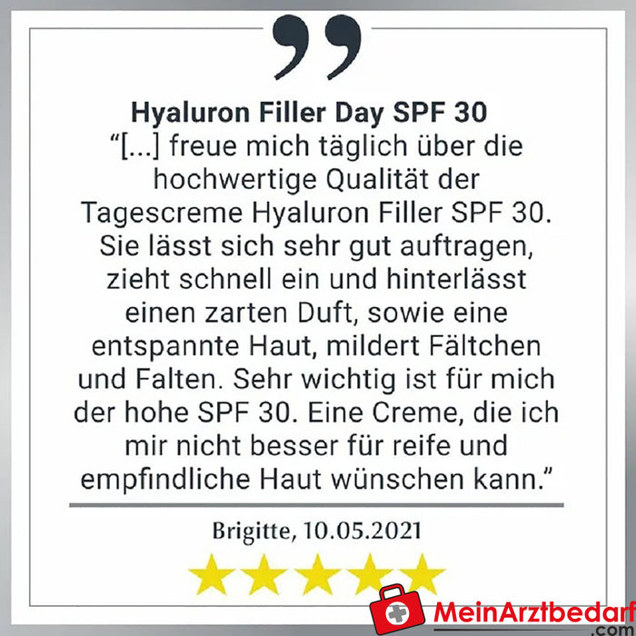 Eucerin® Hyaluron-Filler Cuidado de Dia com SPF 30|Suaviza as rugas e previne o envelhecimento da pele induzido pela luz, 50ml