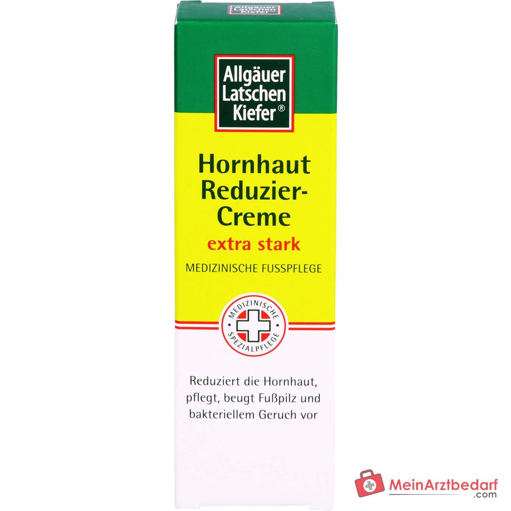 Allgäuer Latschenkiefer Hornhaut Reduziercreme extra stark Fruchtsäuren / Weidenrindenextrakt / Latschenkiefernöl / Sheabutter / Panthenol Creme, 30 ml.