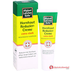 Allgäuer Latschenkiefer Hornhaut Reduziercreme extra stark Fruchtsäuren / Weidenrindenextrakt / Latschenkiefernöl / Sheabutter / Panthenol Creme, 30 ml.