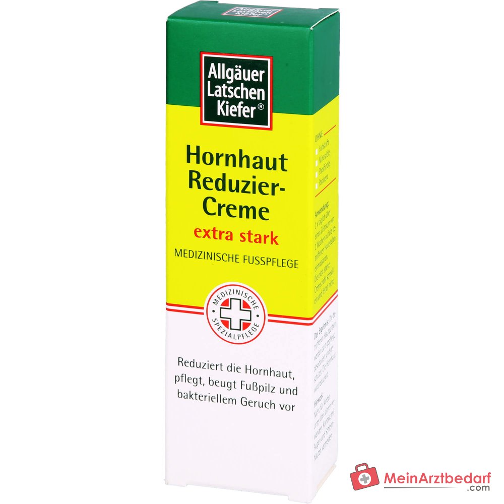 Allgäuer Latschenkiefer Hornhaut Reduziercreme extra stark Fruchtsäuren / Weidenrindenextrakt / Latschenkiefernöl / Sheabutter / Panthenol Creme, 30 ml.