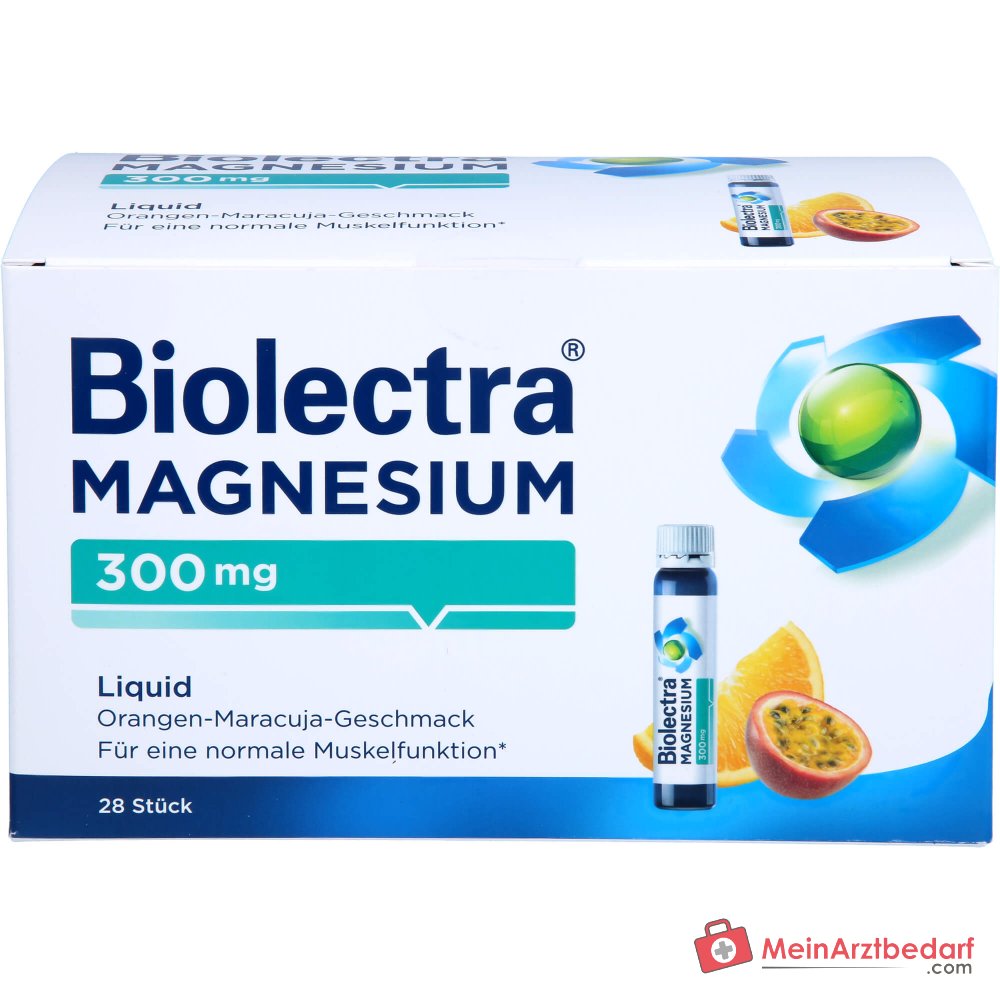 Biolectra Magnesium 300 mg Liquid Magnesiumcitrat Trinkfläschchen, 28 St..