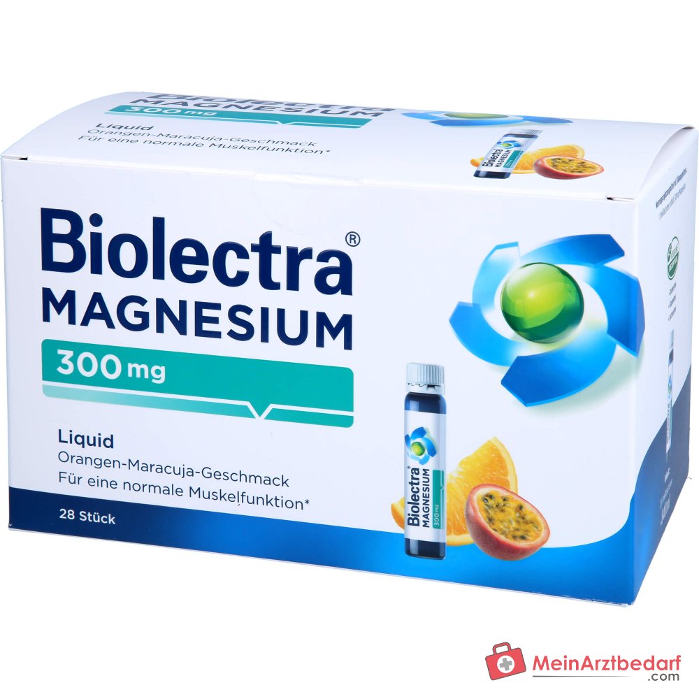 Biolectra Magnesium 300 mg Liquid Magnesiumcitrat Trinkfläschchen, 28 St..