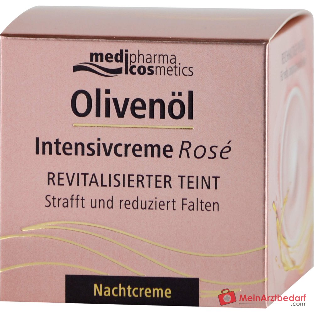 medipharma cosmetics Crème Intensive Rose à l'Huile d'Olive Crème de Nuit, 50 ml