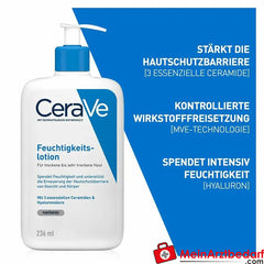 CeraVe Feuchtigkeitslotion|leichte Körperlotion für trockene bis sehr trockene Haut, 236ml.