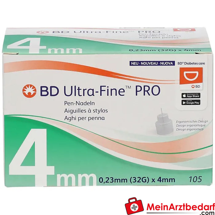 BD Ultra-Fine™ PRO 4 mm 32 G / 105 pz.