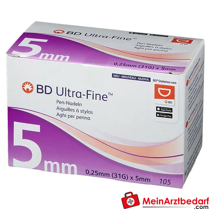 BD Ultra-Fine™ 5 mm 31G x 5 mm, 105 st.