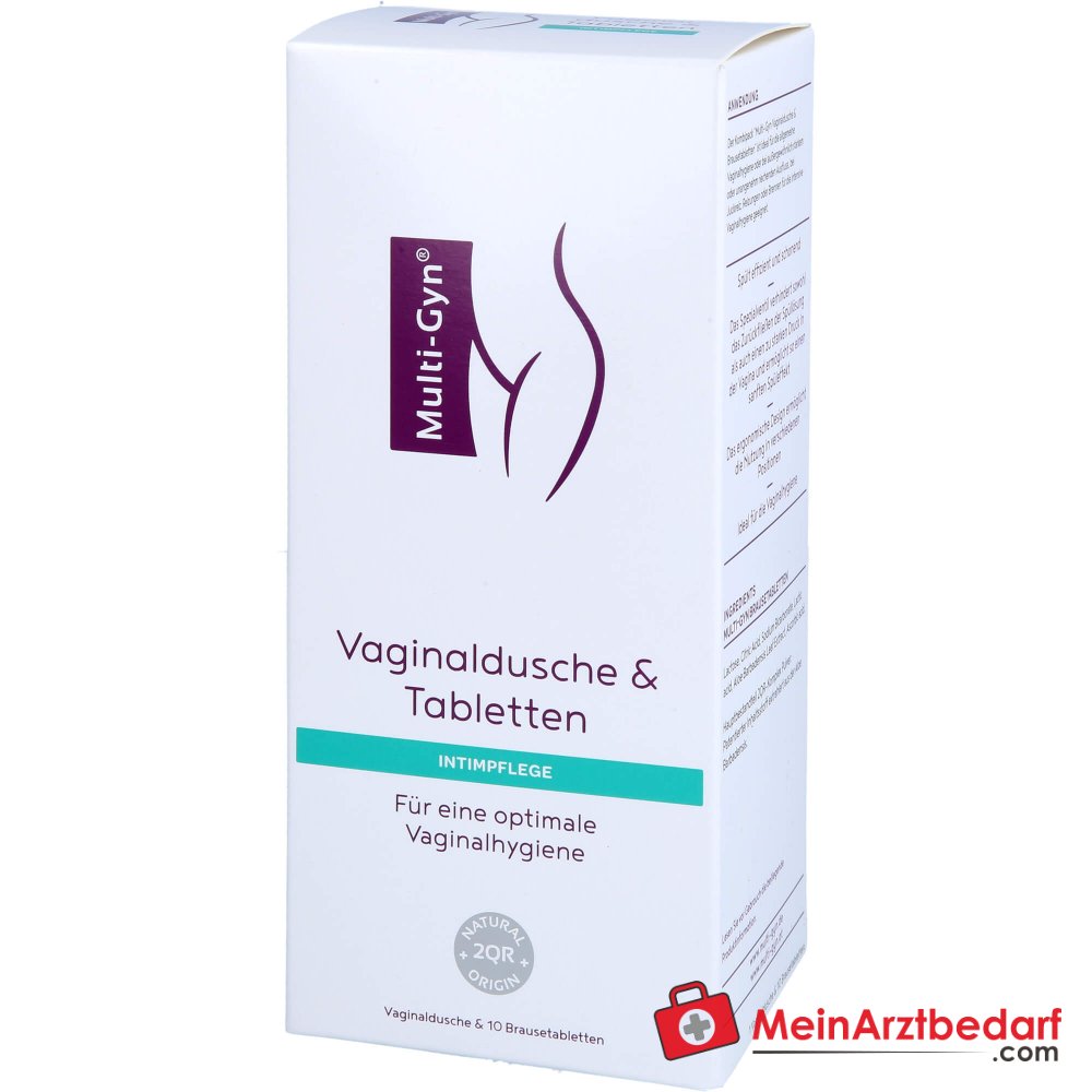 Multi-Gyn Vaginaldusche mit Brausetabletten Kombipack, 1 Stück.