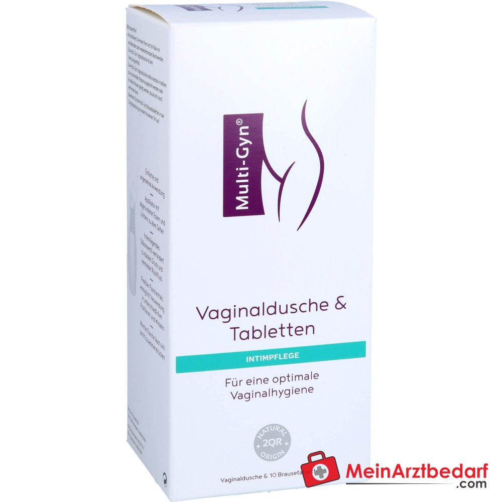 Multi-Gyn Vaginaldusche mit Brausetabletten Kombipack, 1 Stück.