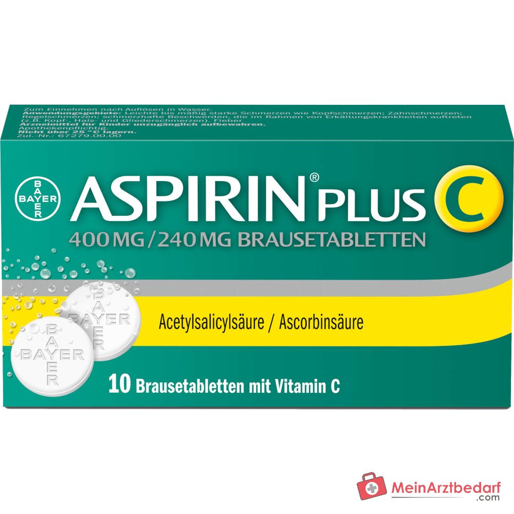 Aspirine plus C 400 mg/240 mg bruistabletten, 10 st.
