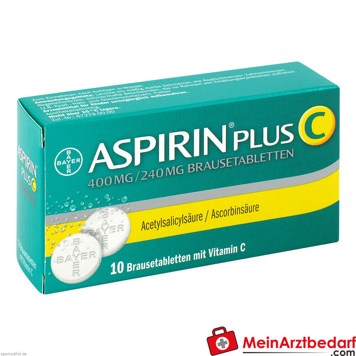 Aspirin artı C 400mg/240mg efervesan tabletler