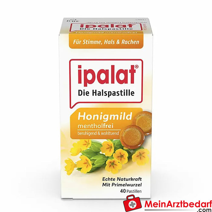 ipalat® 蜂蜜温和型，不含薄荷醇，40 件装。