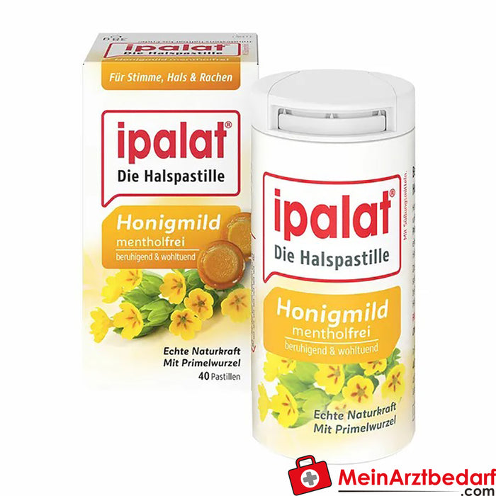 ipalat® honey mild bez mentolu, 40 szt.