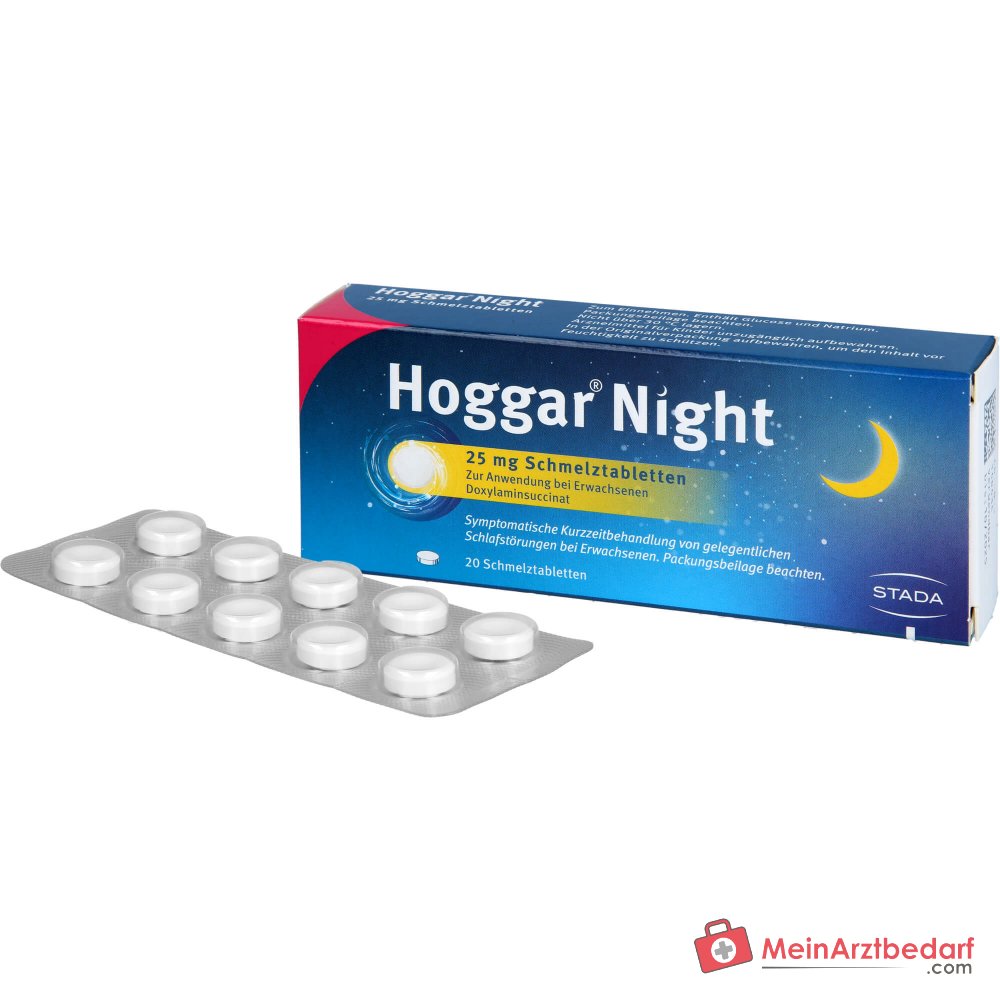 Hoggar Night Doxilamina 25 mg Comprimidos bucodispersables, 20 uds.