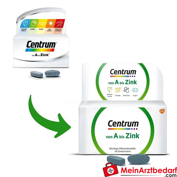 Centrum® Dalla A allo Zinco, integratore alimentare, 30 pezzi.