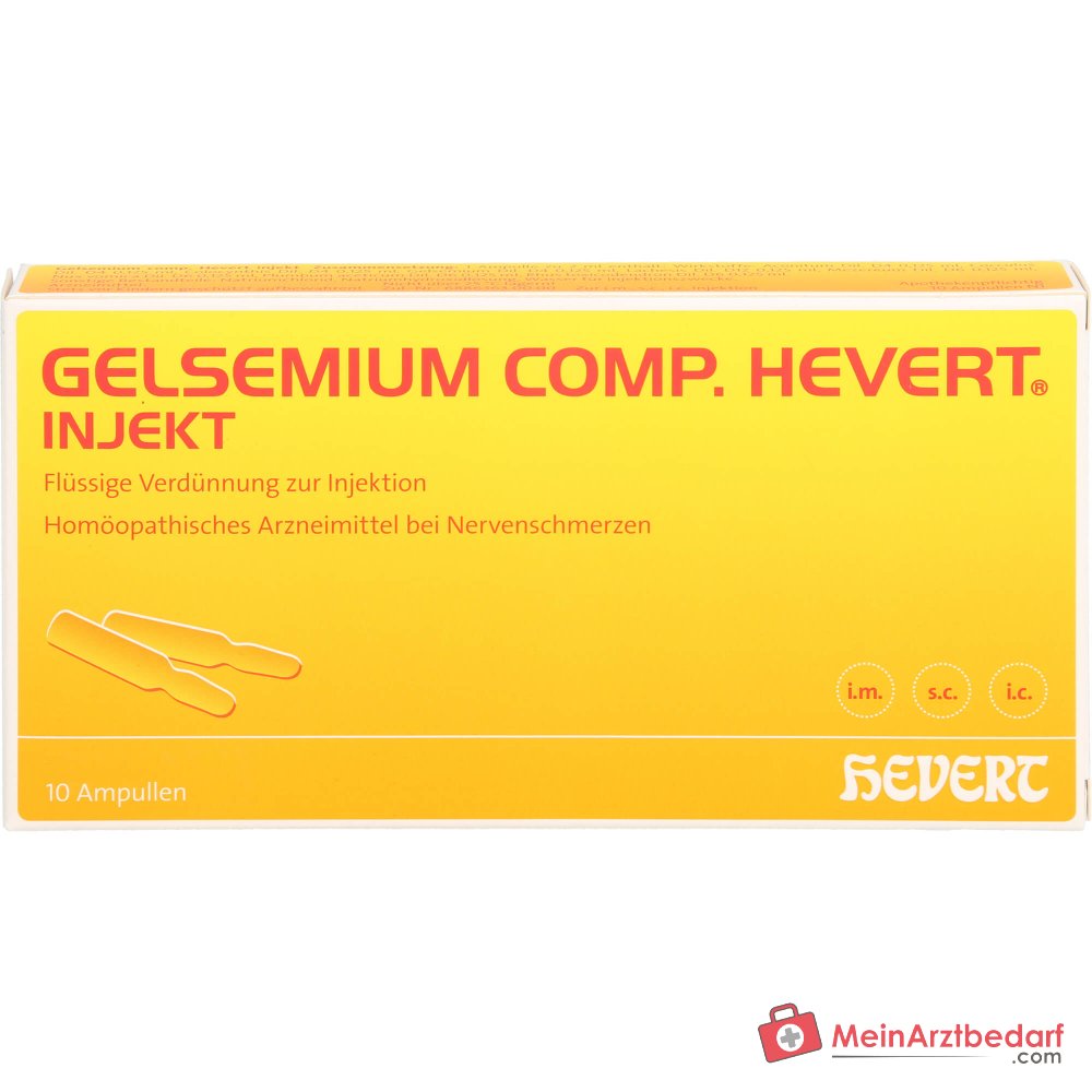 Hevert Gelsemium comp. Ampollas de inyección, 10 piezas.
